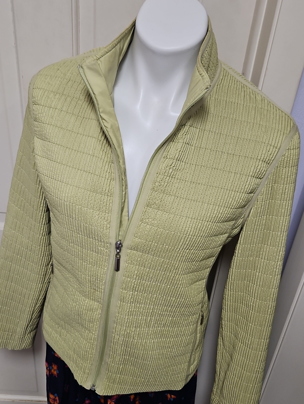 Aeros by Kristen Blake Waffee Fabric Label Jacket - Beige Interior